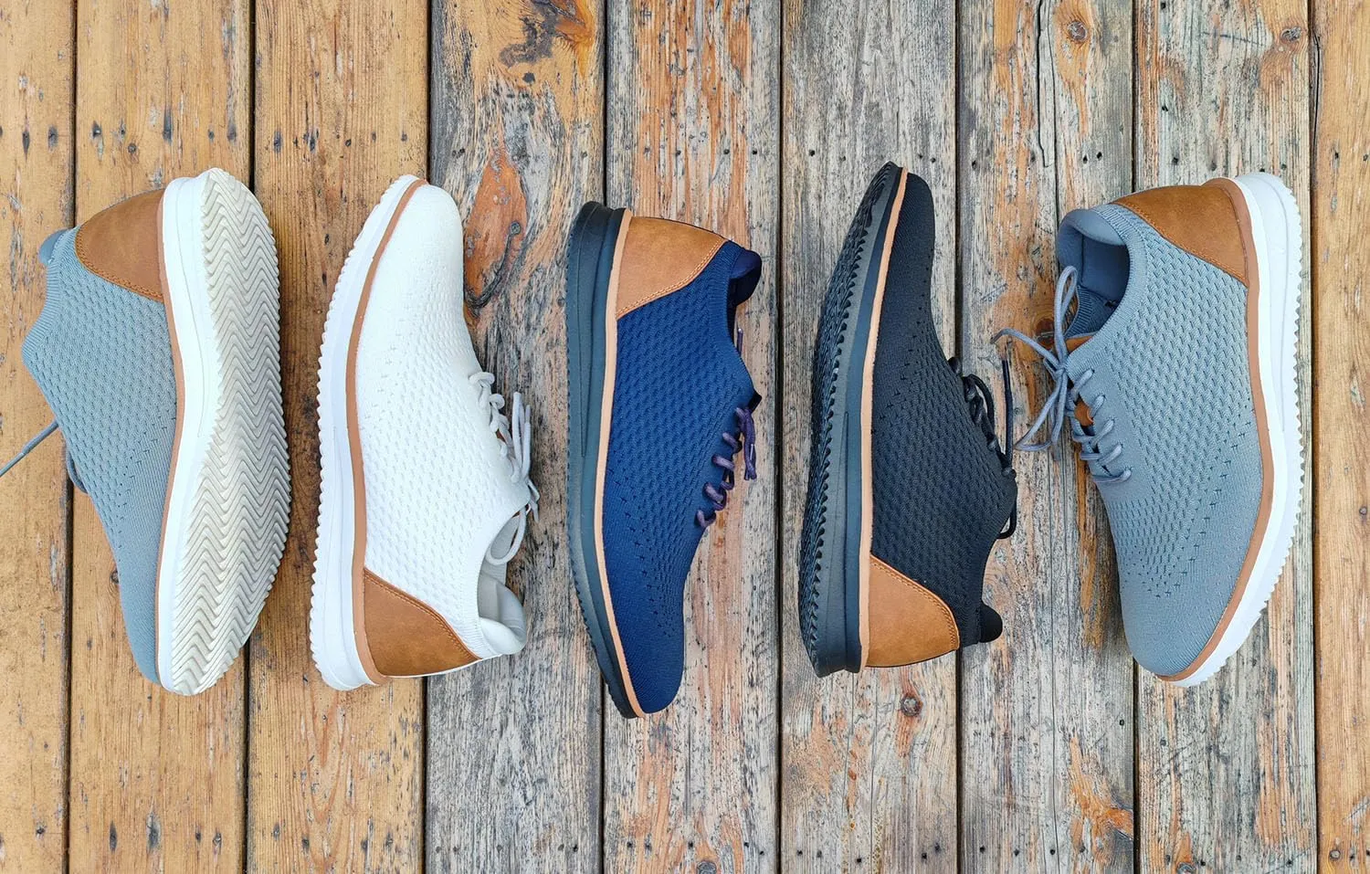 Men's Fashion Dress Sneakers Casual Walking Shoes Business Oxfords Comfortable Lightweight Breathable Tennis Lace-Up Mesh/Leather