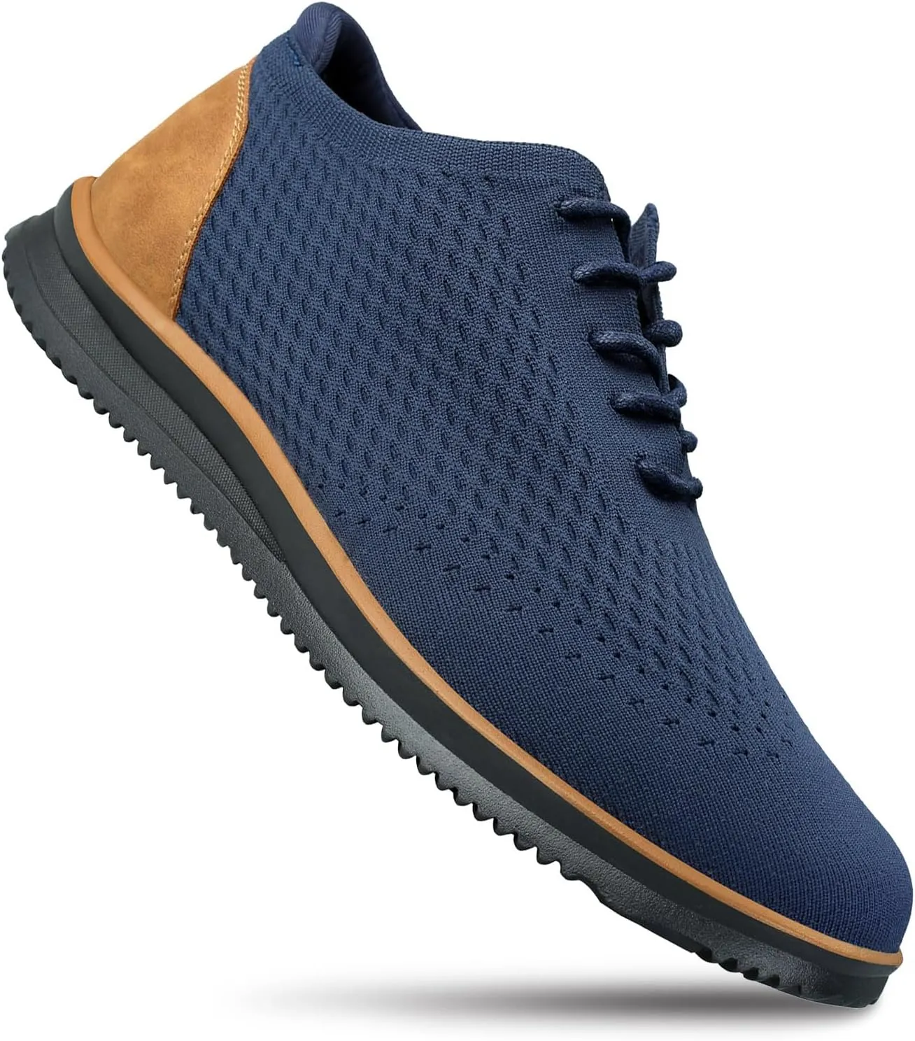 Men's Fashion Dress Sneakers Casual Walking Shoes Business Oxfords Comfortable Lightweight Breathable Tennis Lace-Up Mesh/Leather