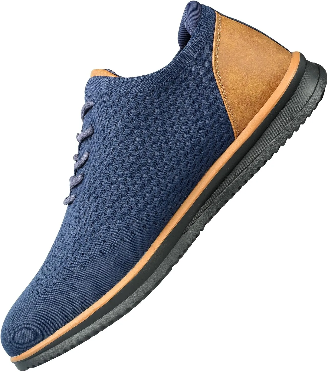 Men's Fashion Dress Sneakers Casual Walking Shoes Business Oxfords Comfortable Lightweight Breathable Tennis Lace-Up Mesh/Leather