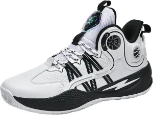 Mens High Top Basketball Shoes Streetball Breathable Non Slip Outdoor Sneakers Cushioning Workout Running Shoes for Fitness Tennis Shoes