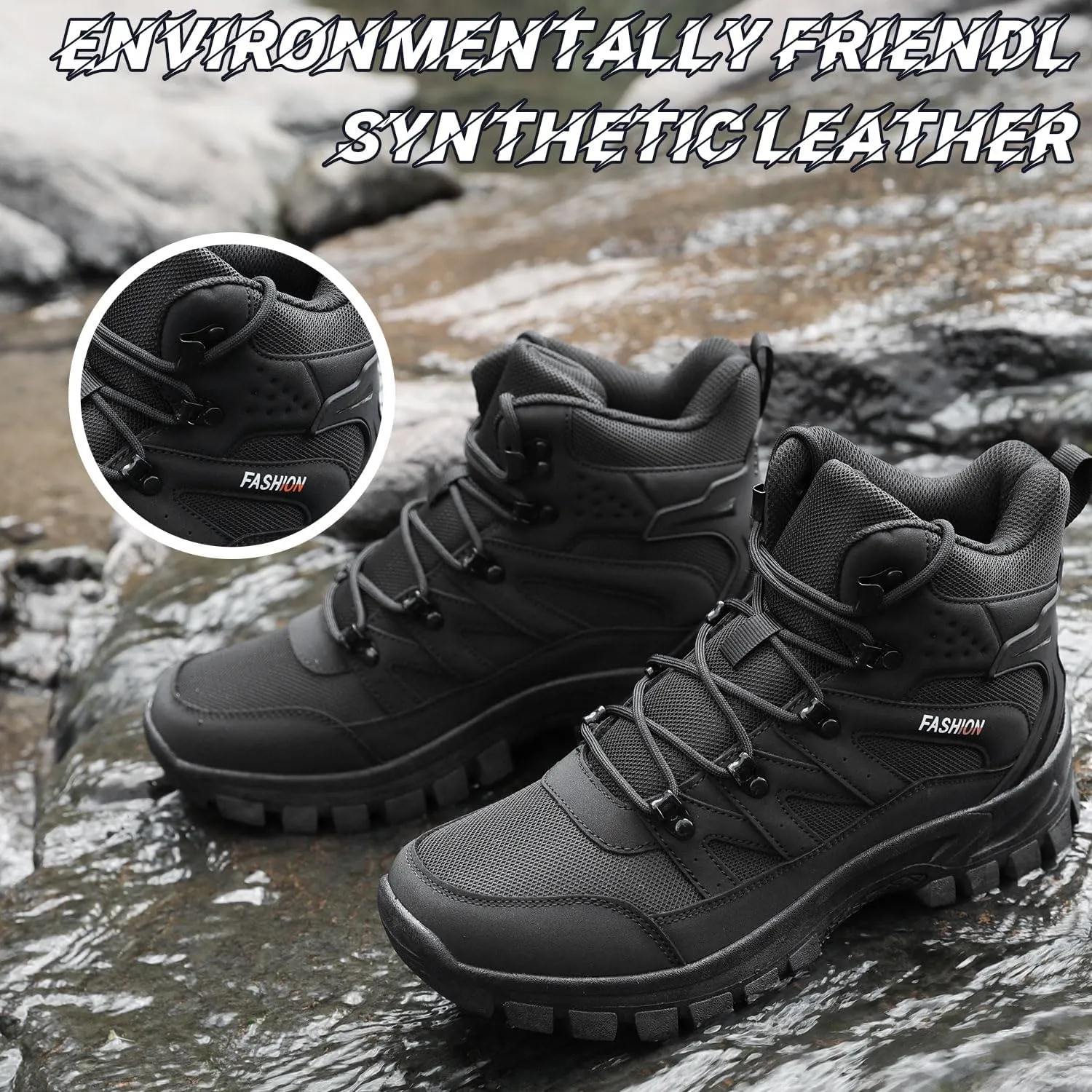Men's Hiking Boots Hiking Shoes,Waterproof Outdoor Trekking Backpacking Mountaineering Boots 8061