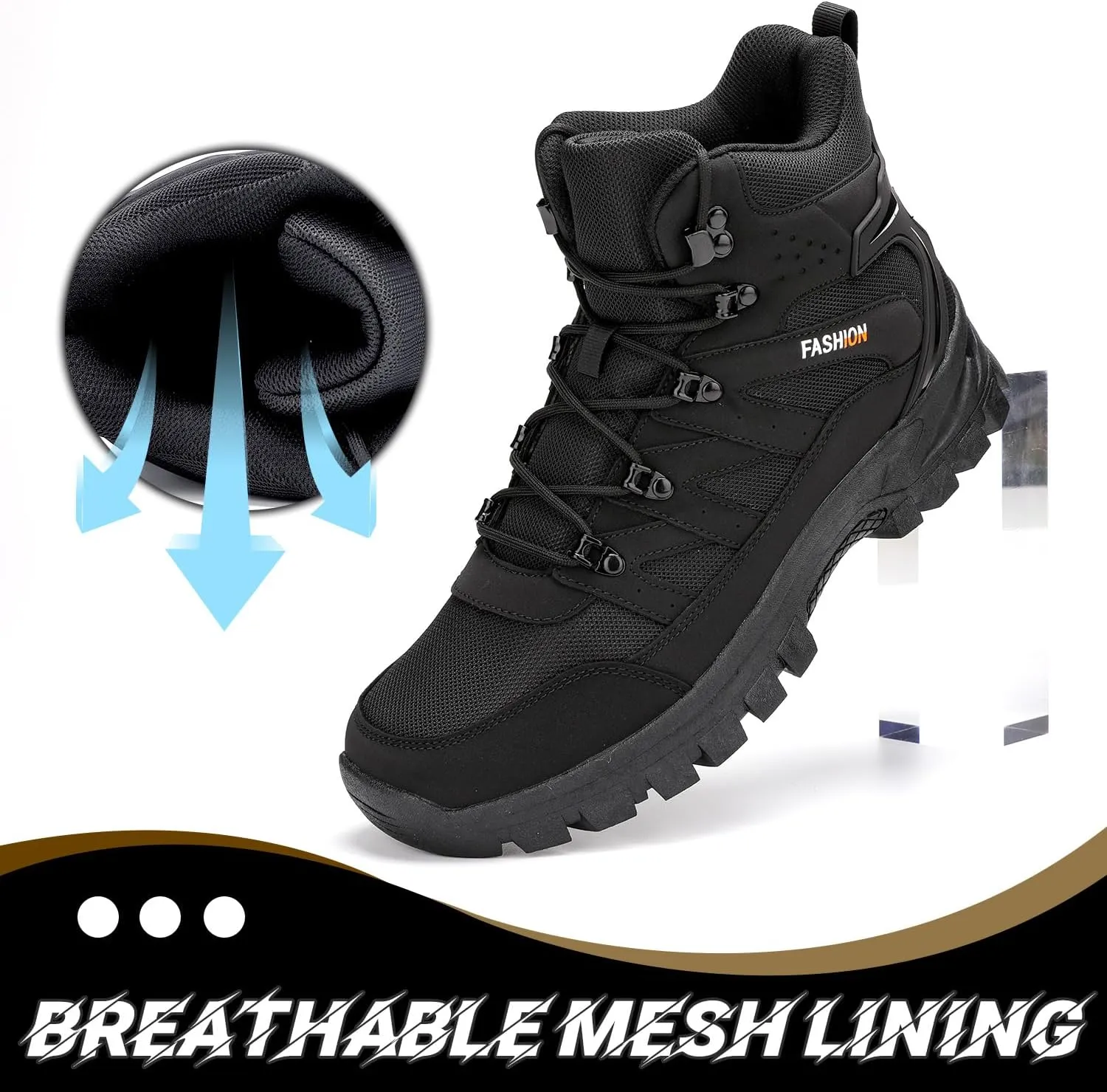 Men's Hiking Boots Hiking Shoes,Waterproof Outdoor Trekking Backpacking Mountaineering Boots 8061