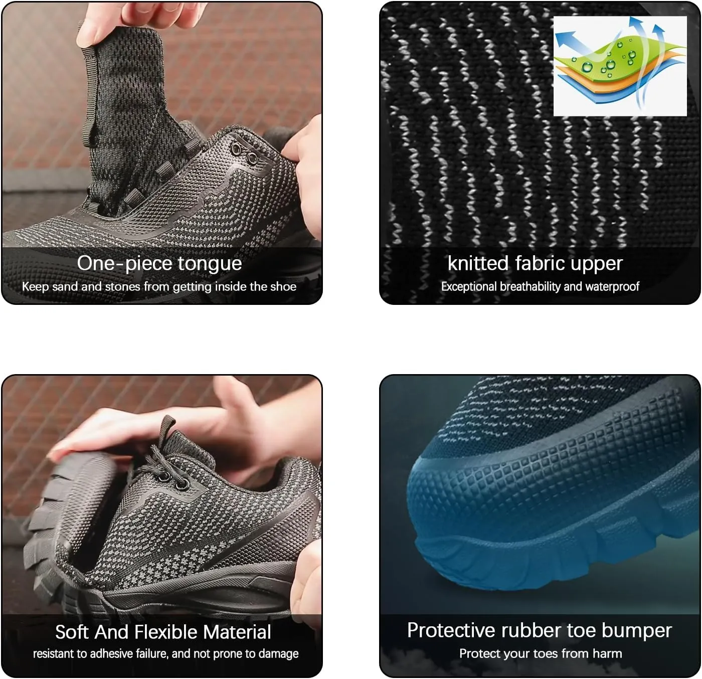 Mens Hiking Shoes Waterproof Lightweight Ankle Boots Outdoor Trekking Camping Walking Quest