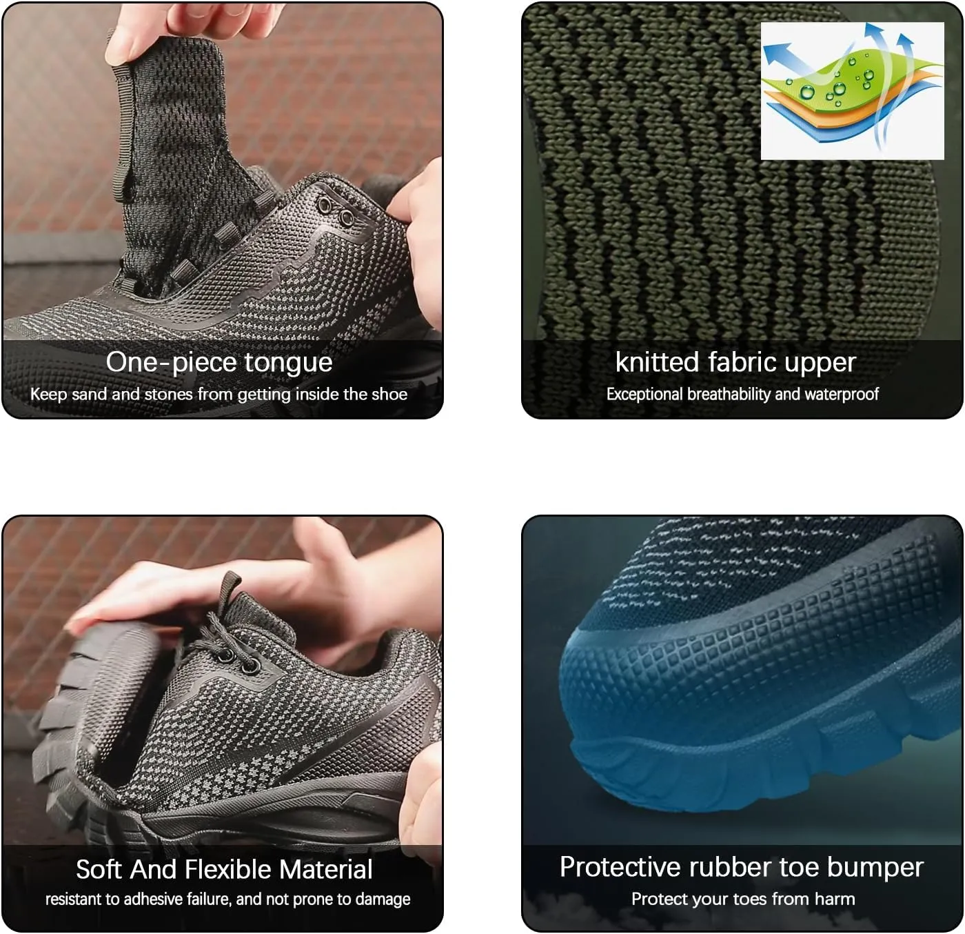 Mens Hiking Shoes Waterproof Lightweight Ankle Boots Outdoor Trekking Camping Walking Quest