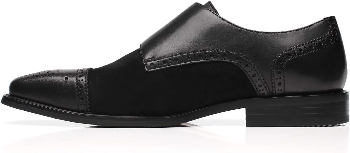 Mens Leather Double Monk Strap Loafer