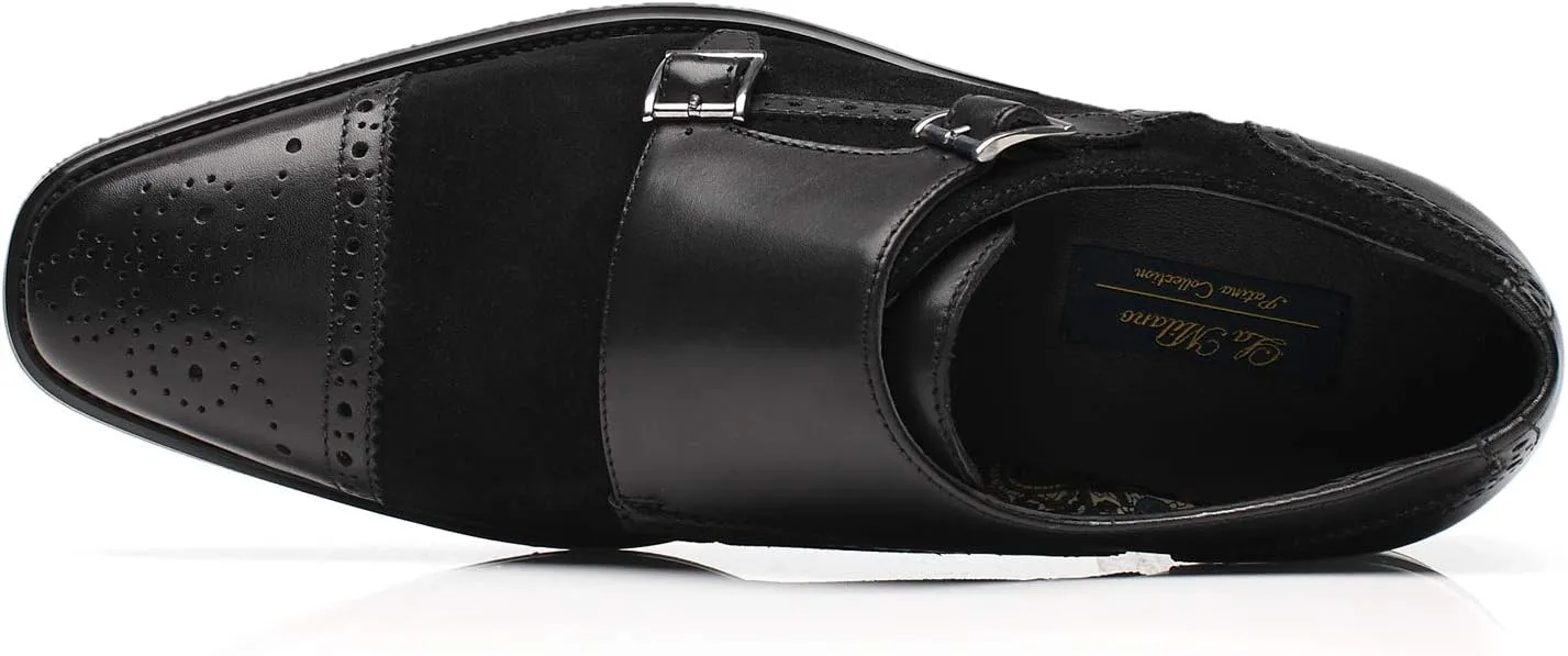 Mens Leather Double Monk Strap Loafer