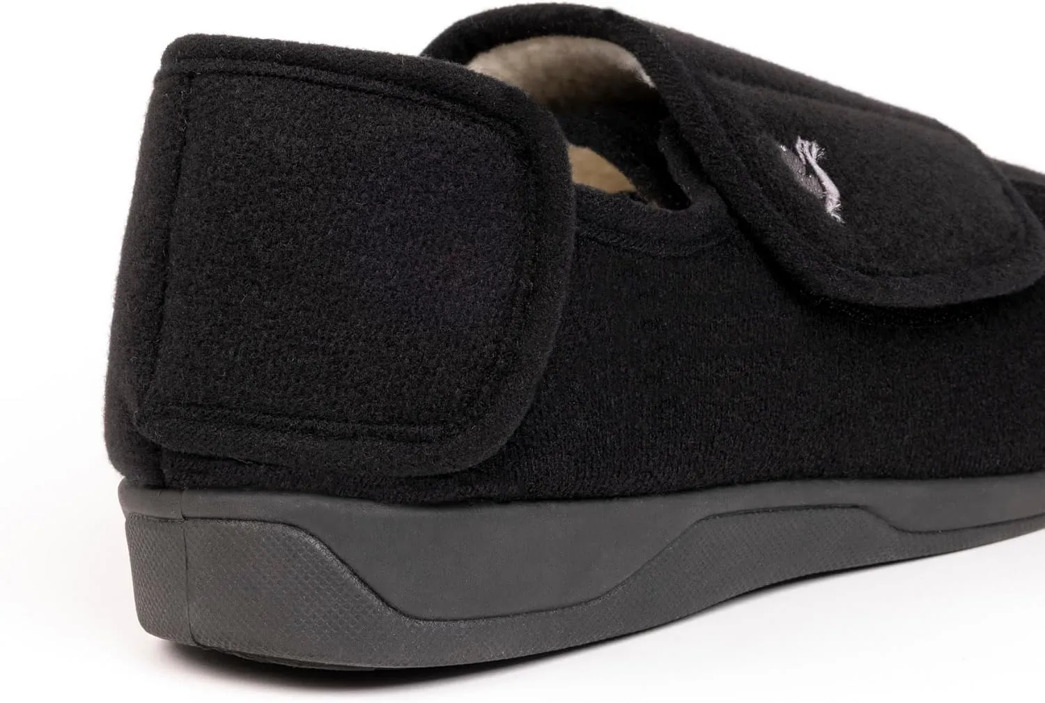 Men's Memory Foam Diabetic Slippers with Adjustable Closure, Extra Wide Comfy Warm Plush Fleece Arthritis Edema Swollen Diabetic House Shoes Machine Washable with Anti Slip Sole
