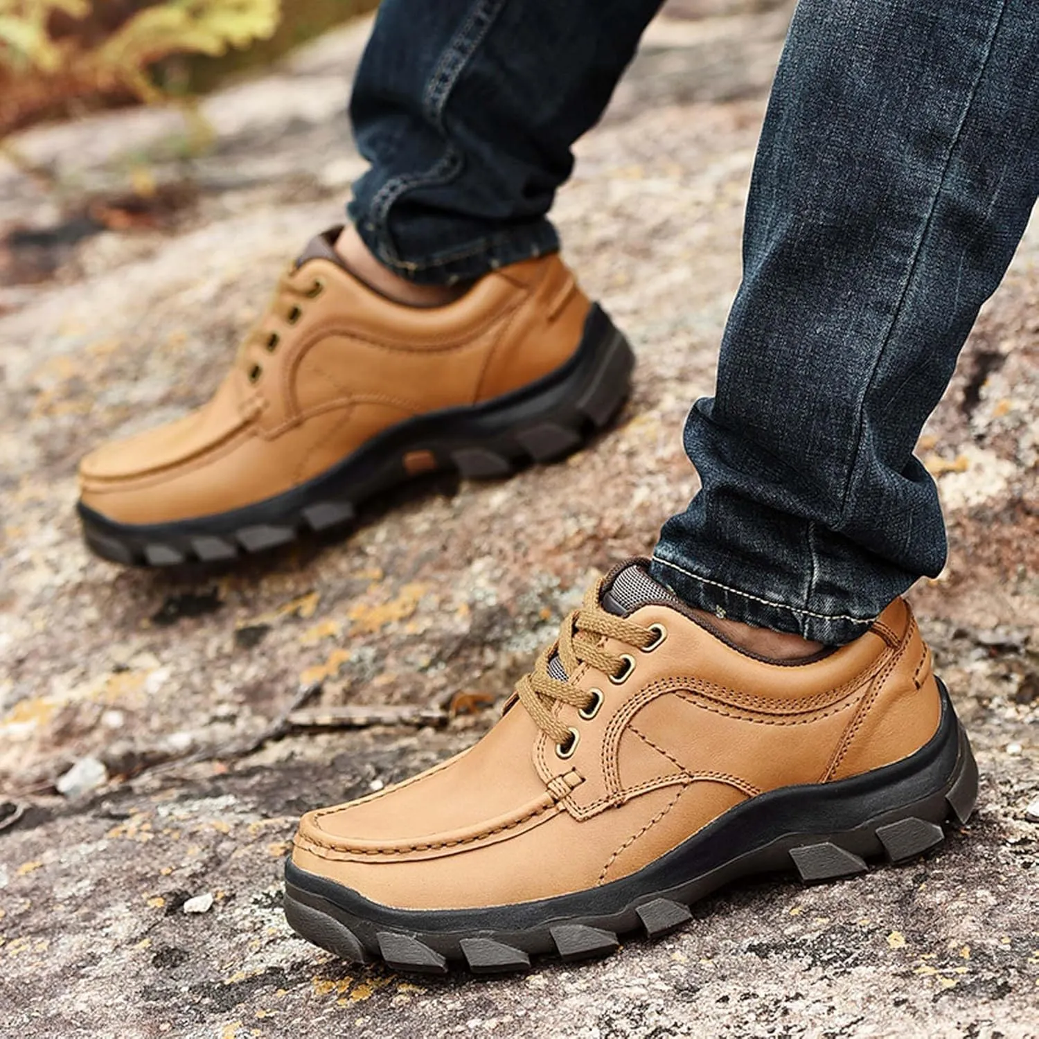 Men's non-slip climbing shoes comfortable waterproof hiking shoes outdoor cross-country camping travel shoes outdoor activities sports shoes
