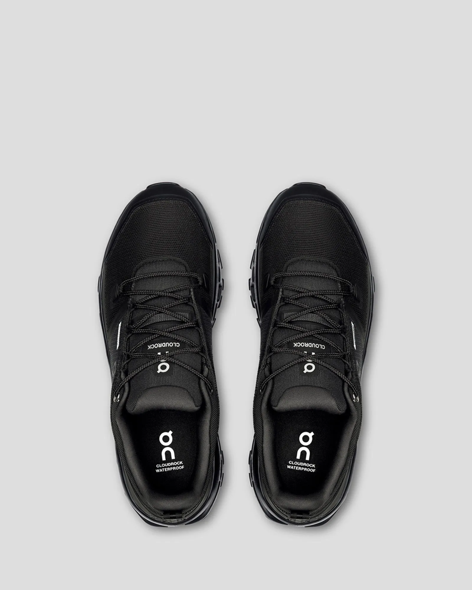 Men's On Cloudrock Low Hiking Shoes - Black/Black