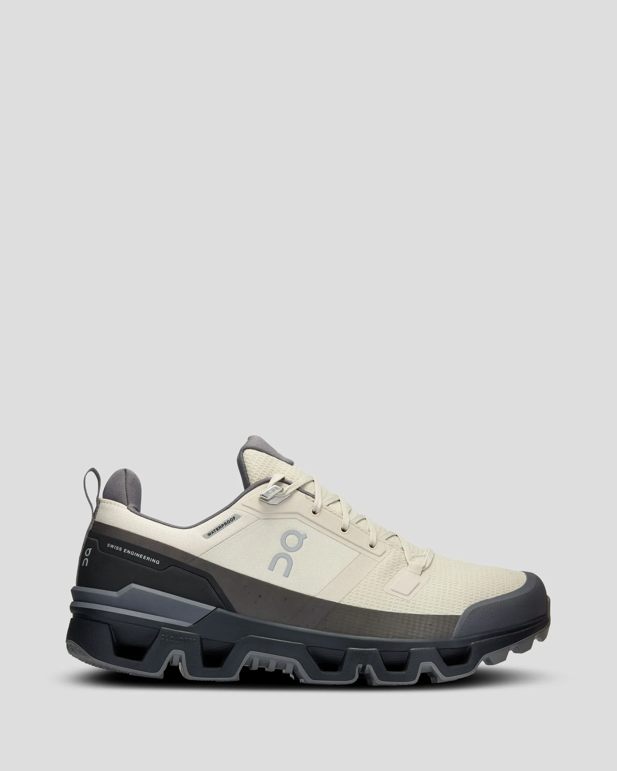 Men's On Running Cloudwander Waterproof Hiking Shoes - Sand/Black
