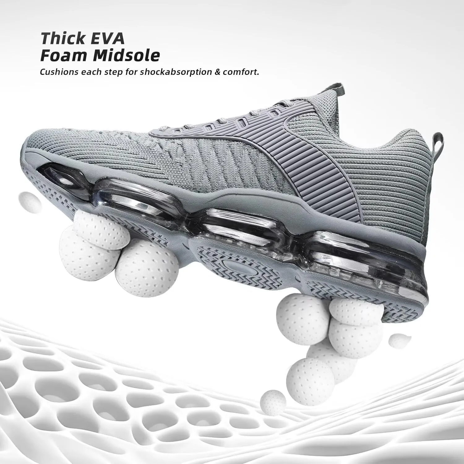 Mens Running Shoes Air Low Top Comfort Walking Lace Up Sneakers Breathable Fashion Tennis Sport Gym Fitness Cross Trainers