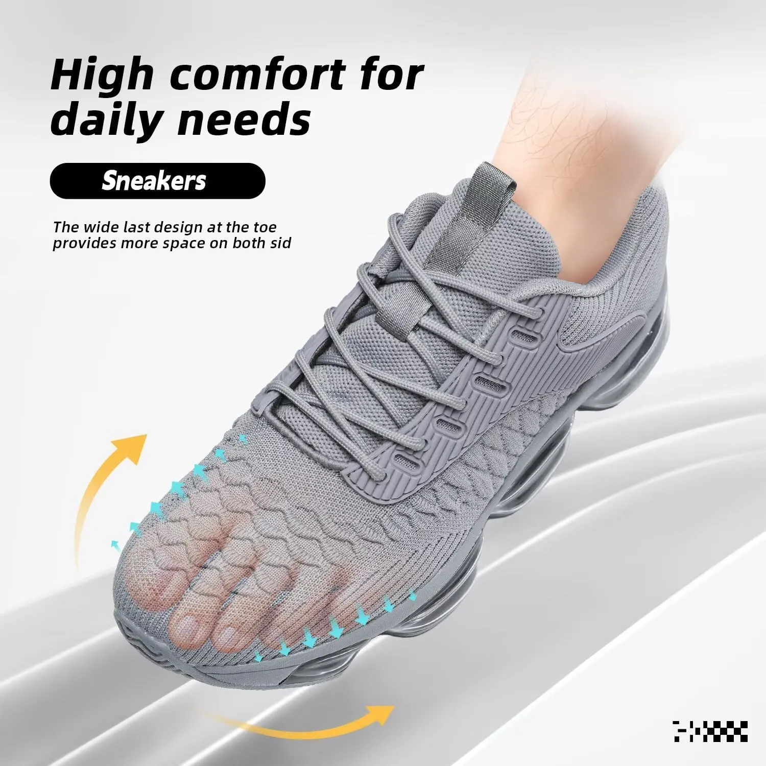 Mens Running Shoes Air Low Top Comfort Walking Lace Up Sneakers Breathable Fashion Tennis Sport Gym Fitness Cross Trainers