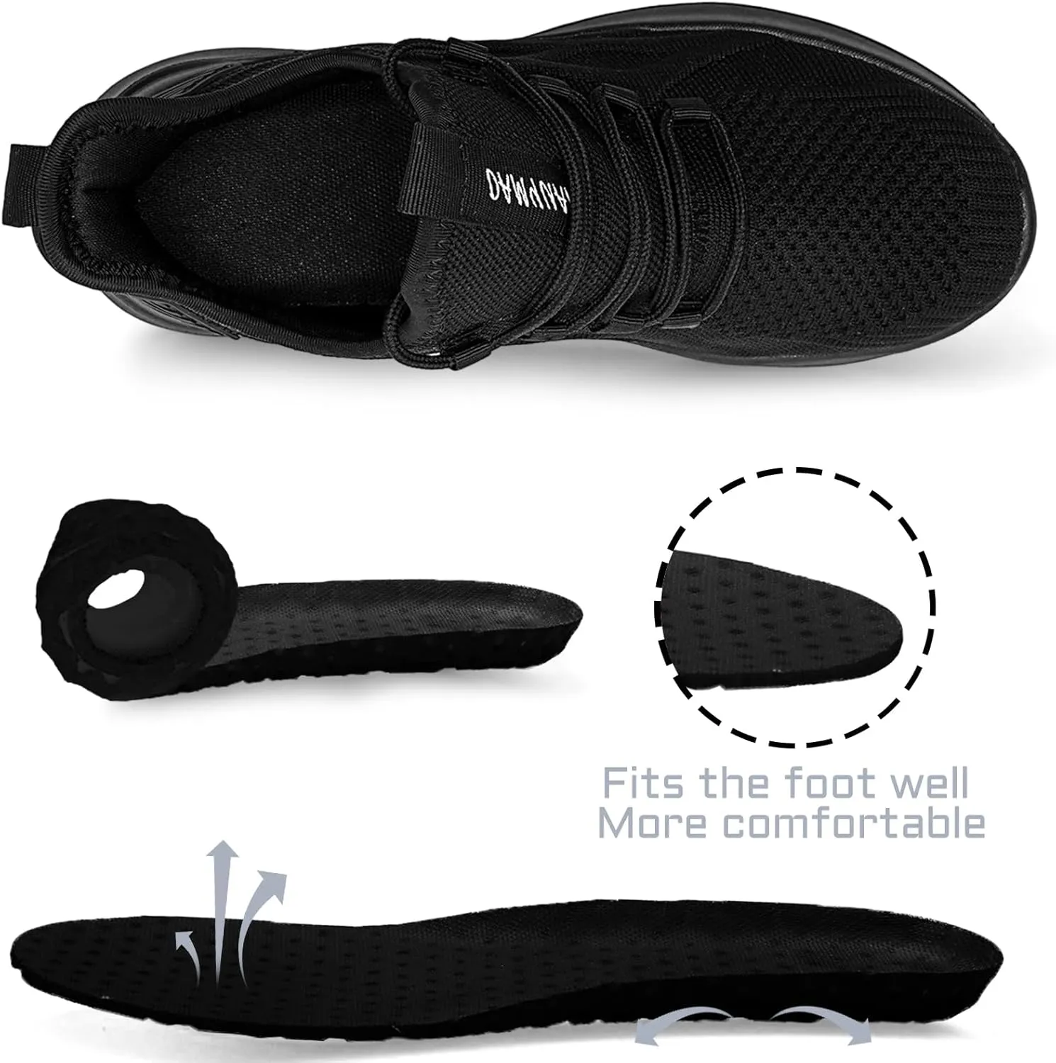 Mens Running Shoes Tennis Sneakers Walking Slip on Gym Workout Athletic Breathable Jogging Sport Casual Shoe