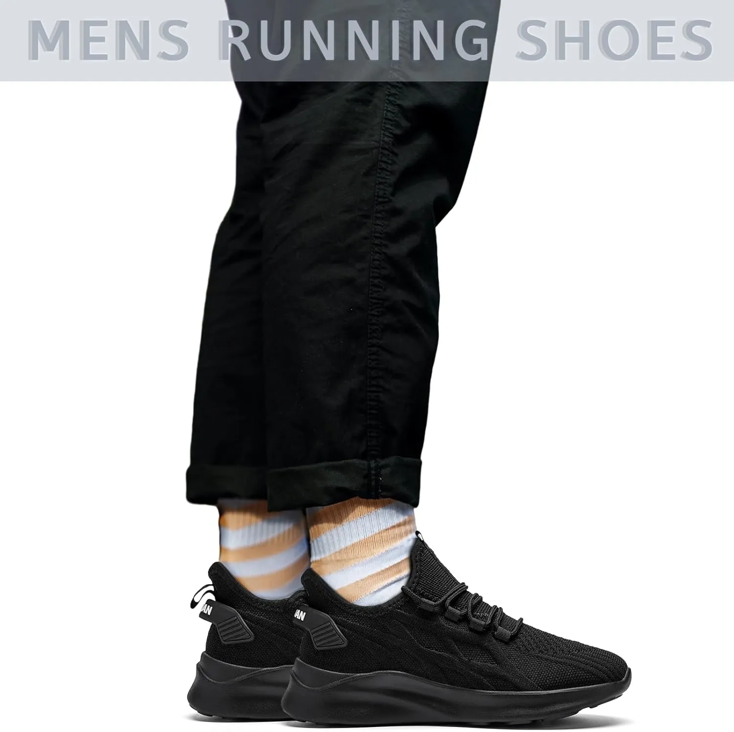 Mens Running Shoes Tennis Sneakers Walking Slip on Gym Workout Athletic Breathable Jogging Sport Casual Shoe