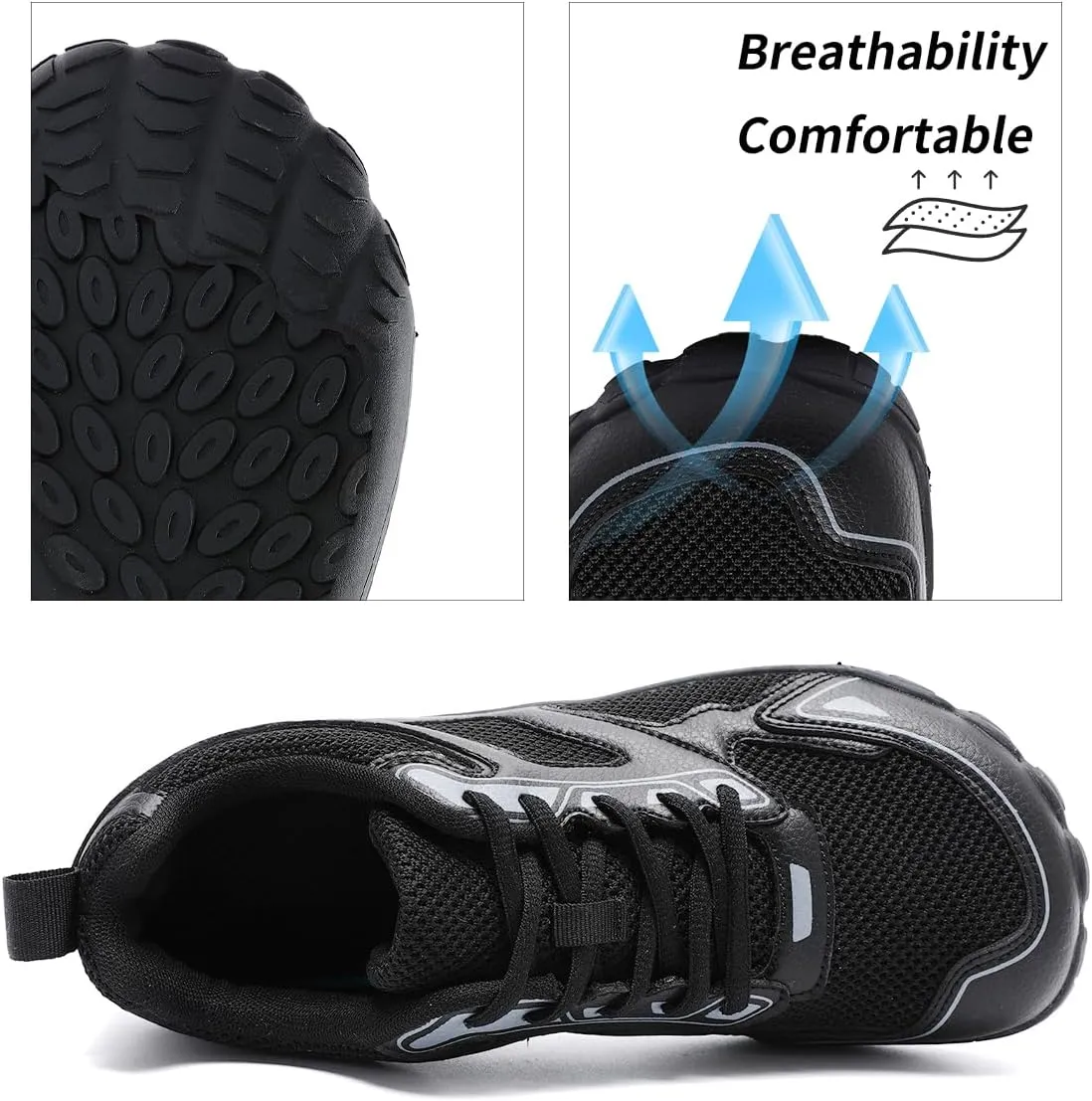 Mens Running Tennis Casual Walking Shoes Anti Slip Comfortable Lightweight Breathable Fashion Sneakers Non Slip Workout Gym Shoes for Running