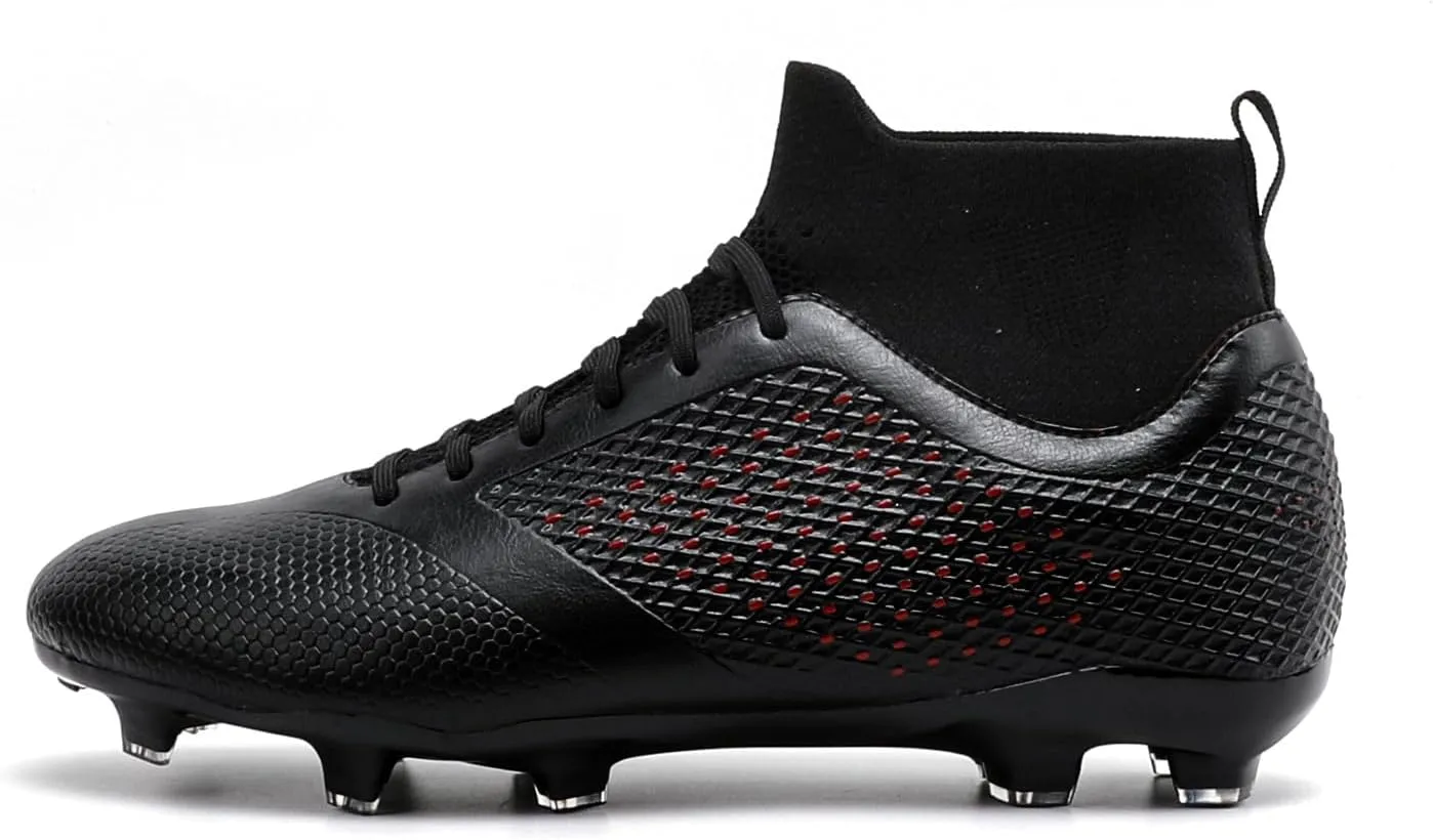 Men's Soccer Cleats Shoes Professional High-Top Breathable Athletic Football Shoes for Outdoor Indoor TF/AG