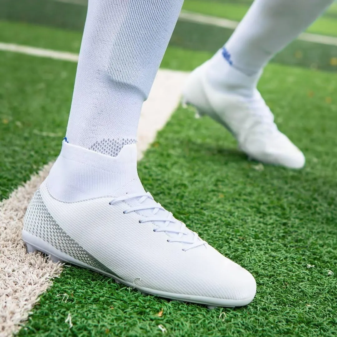 Men’s Soccer Shoes Cleats Professional High Top Breathable Training Sneakers