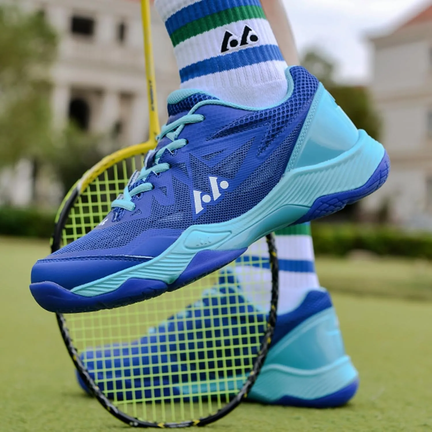 Men's Tennis Shoes Non-Slip Lightweight Squash Racket Sports Sneakers Comfort Indoor/Outdoor Court Training Shoe