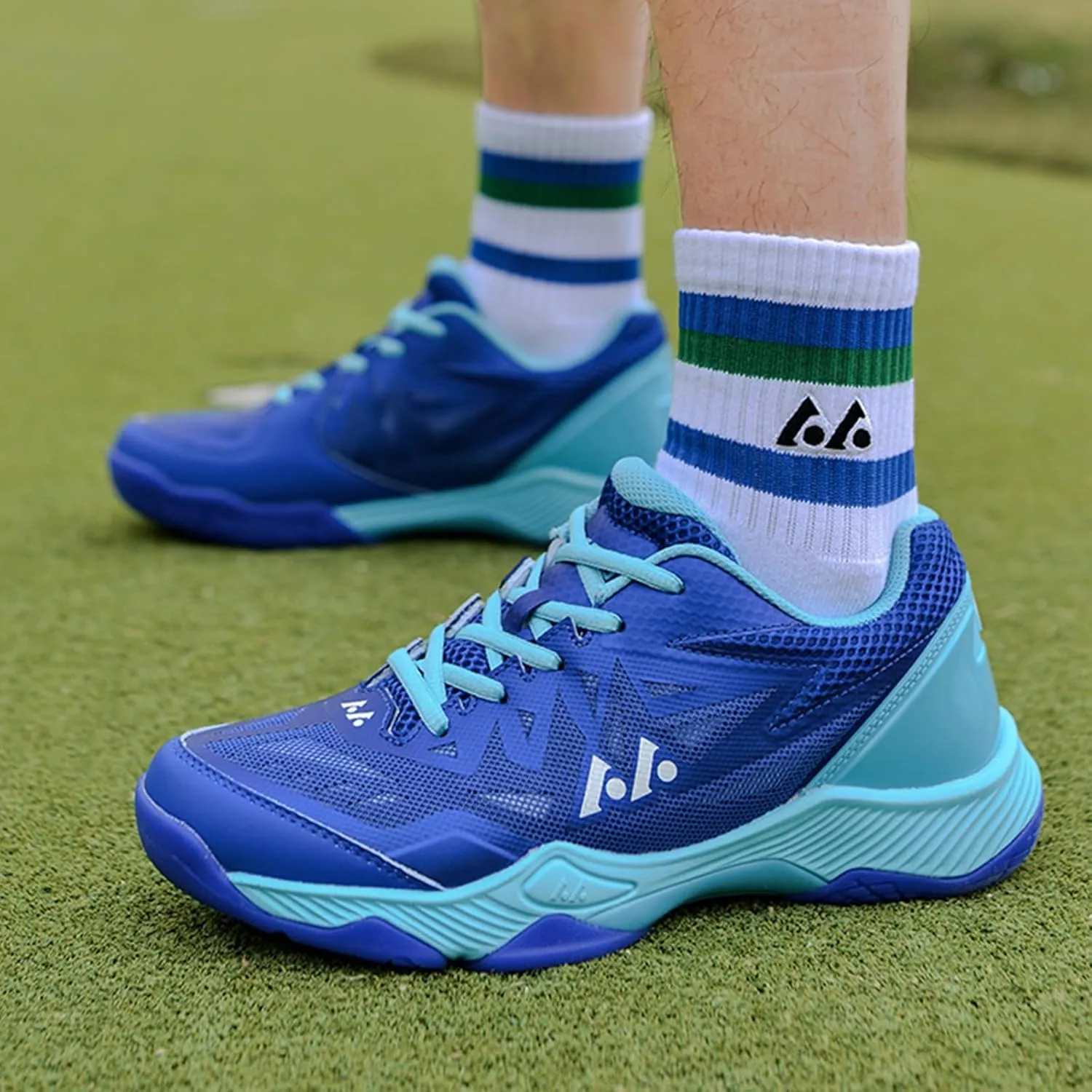 Men's Tennis Shoes Non-Slip Lightweight Squash Racket Sports Sneakers Comfort Indoor/Outdoor Court Training Shoe