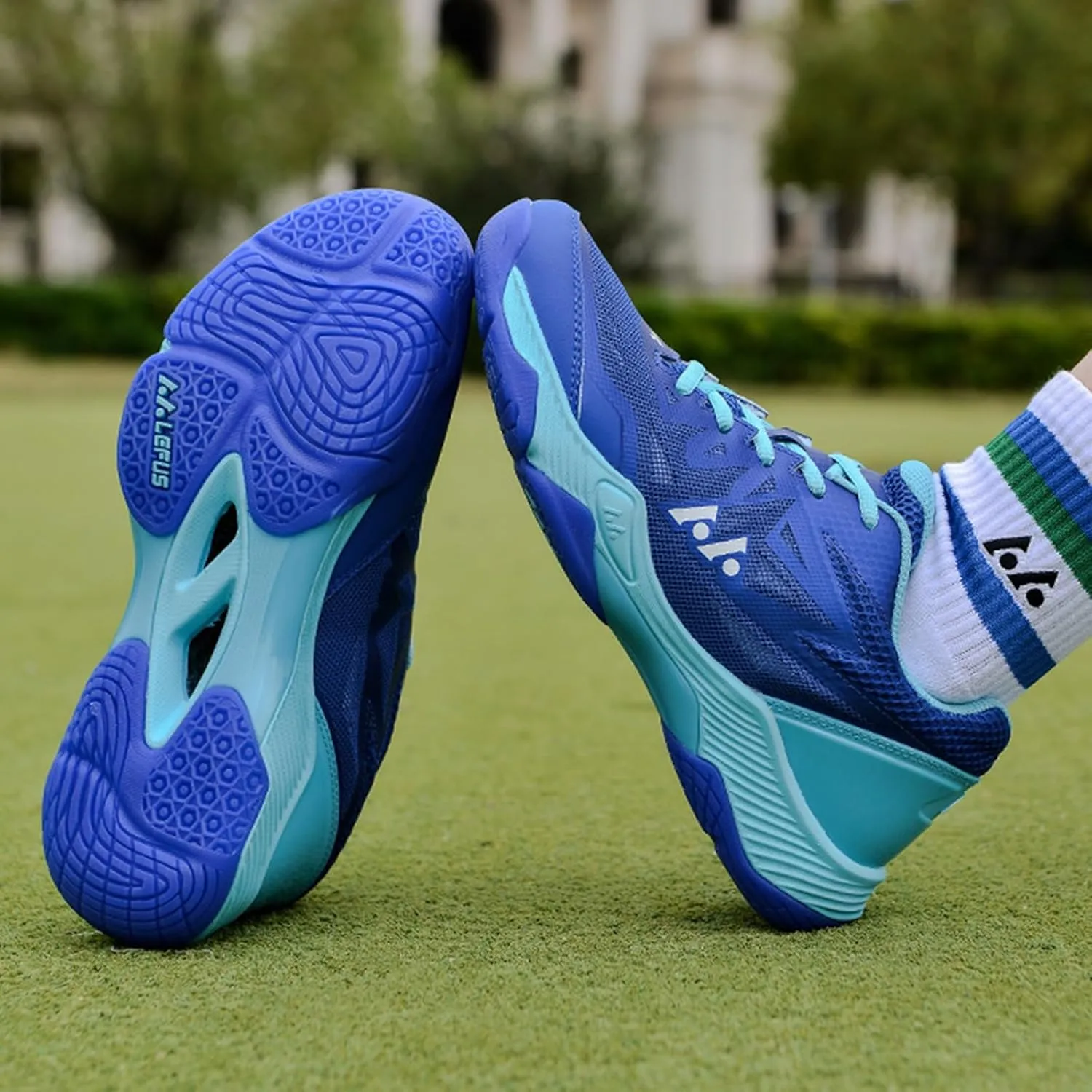 Men's Tennis Shoes Non-Slip Lightweight Squash Racket Sports Sneakers Comfort Indoor/Outdoor Court Training Shoe