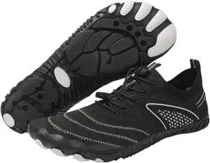 Mens Trail Running Barefoot Shoes, Wide Toe Box Minimalist Sneakers, Zero Drop Grounding Shoes with Copper, Soft Comfortable Grounded Footwear, Pro Water Travel, Non Slip Breathable Hike Men