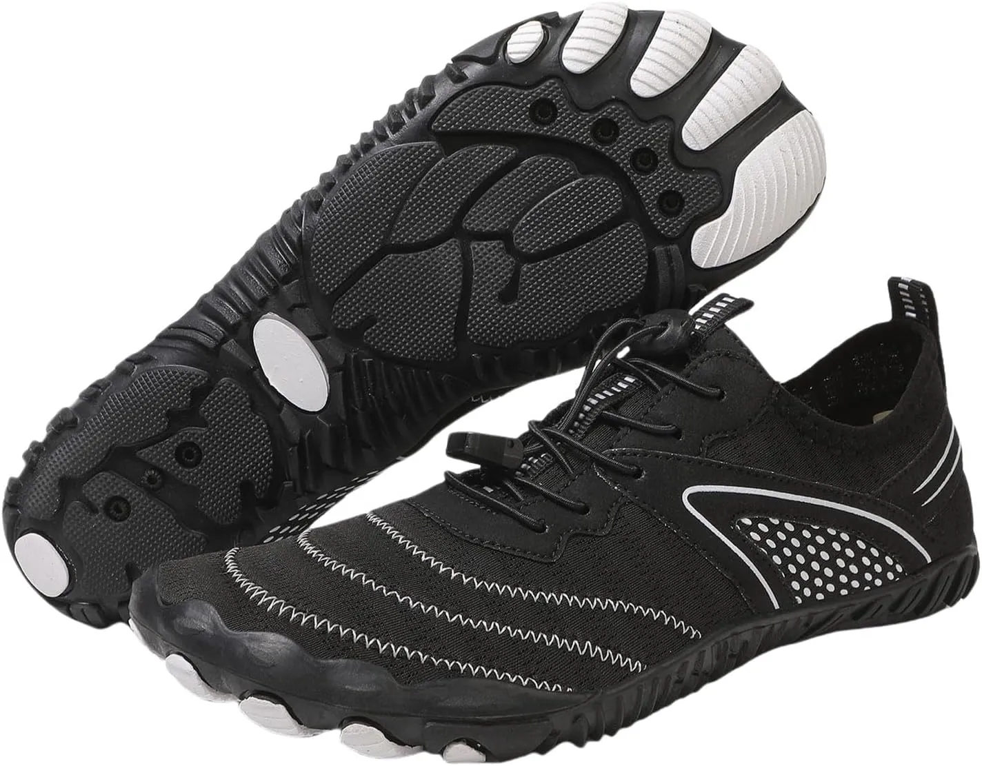 Mens Trail Running Barefoot Shoes, Wide Toe Box Minimalist Sneakers, Zero Drop Grounding Shoes with Copper, Soft Comfortable Grounded Footwear, Pro Water Travel, Non Slip Breathable Hike Men