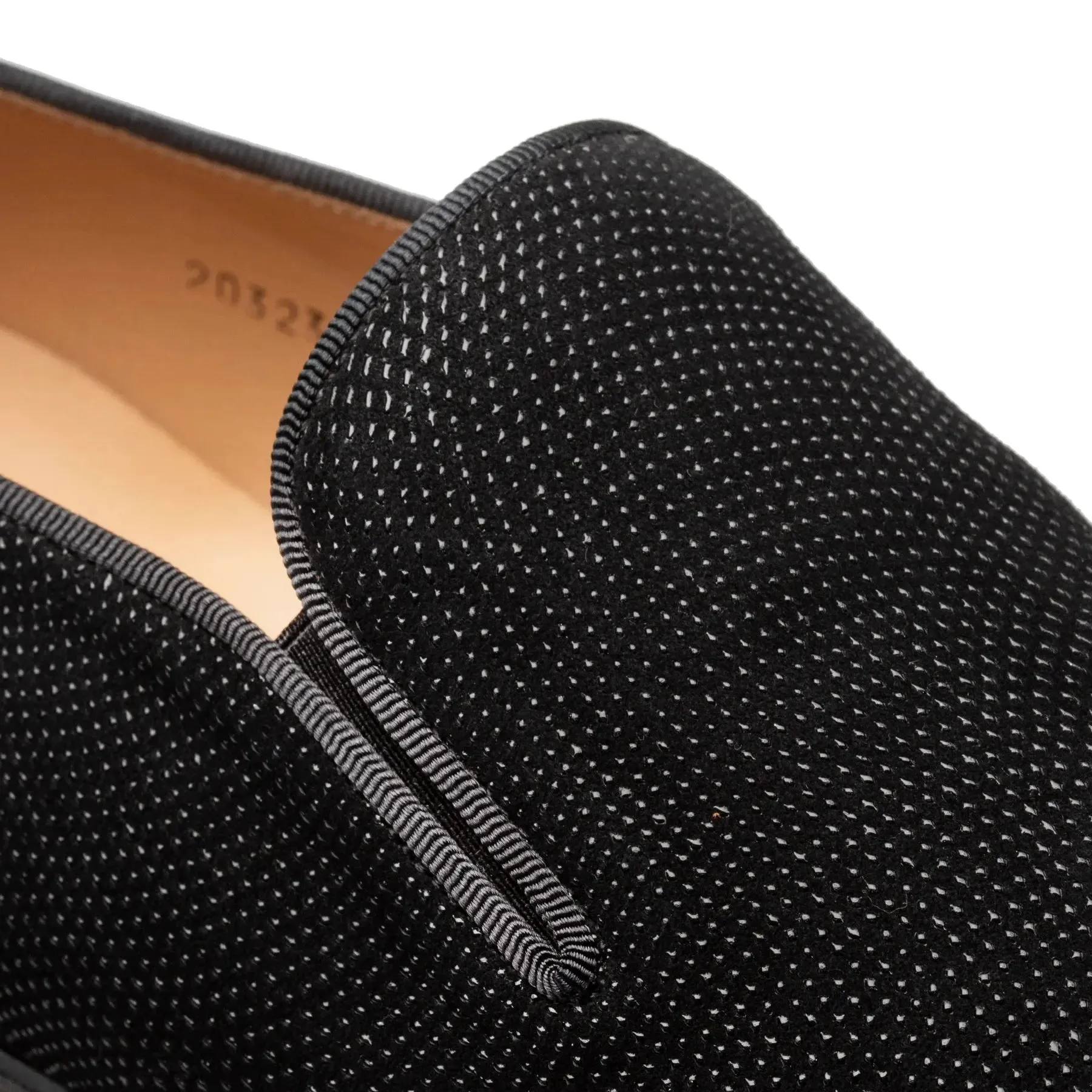 Mezlan Notte 20958 Black Genuine Glass Suede Slip On Loafers