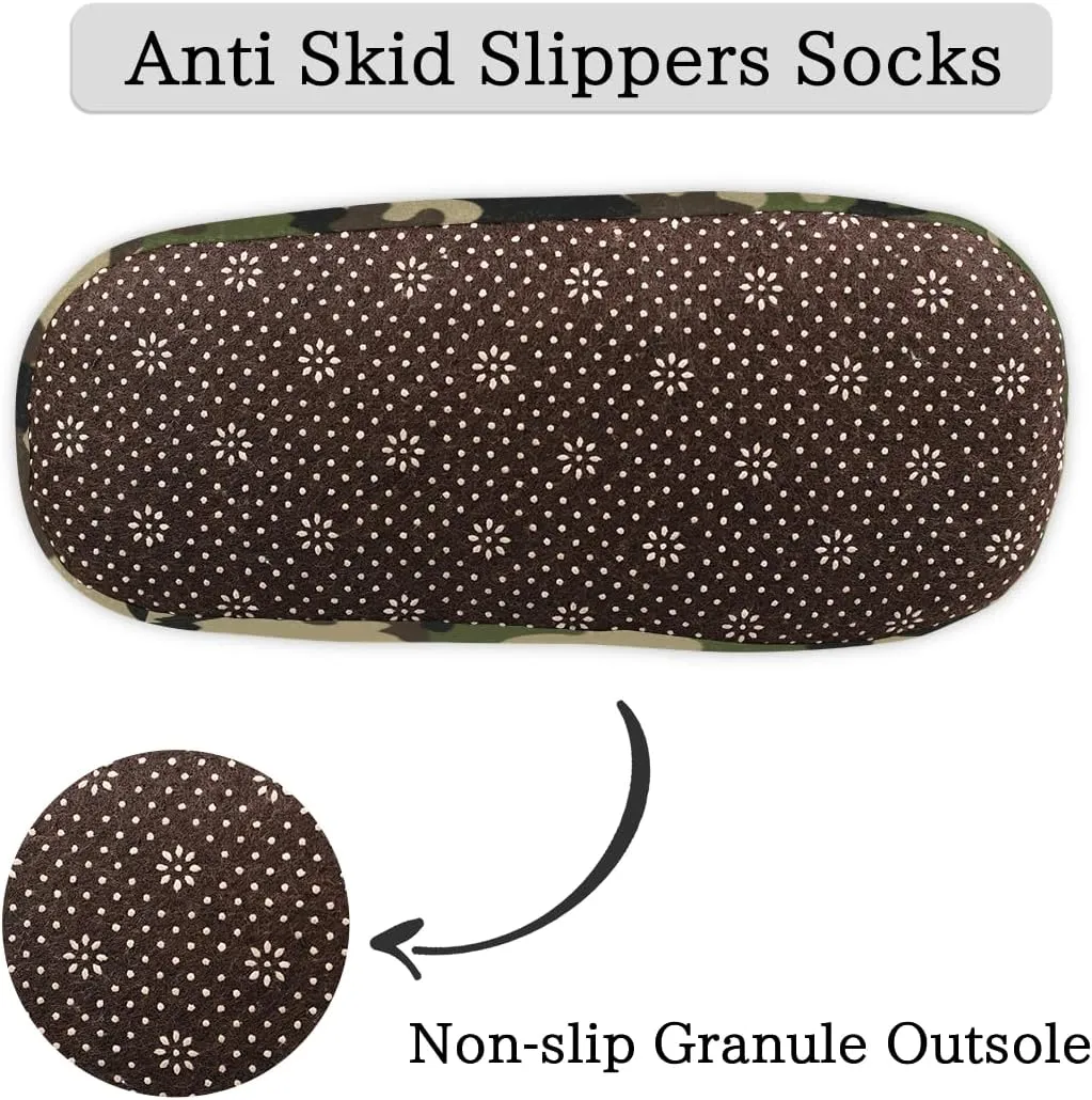 Military Camo Camouflage Slippers for Women Men Cozy Non-slip House Shoes Winter Warm Indoor Slipper