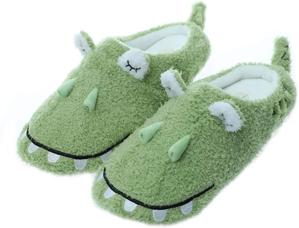 Millffy Cute Soft Comfy Plush Seal Slippers sea Lion Animal Shark Whale Slipper Indoor Crocodile Home Bedroom Shoes for Adult