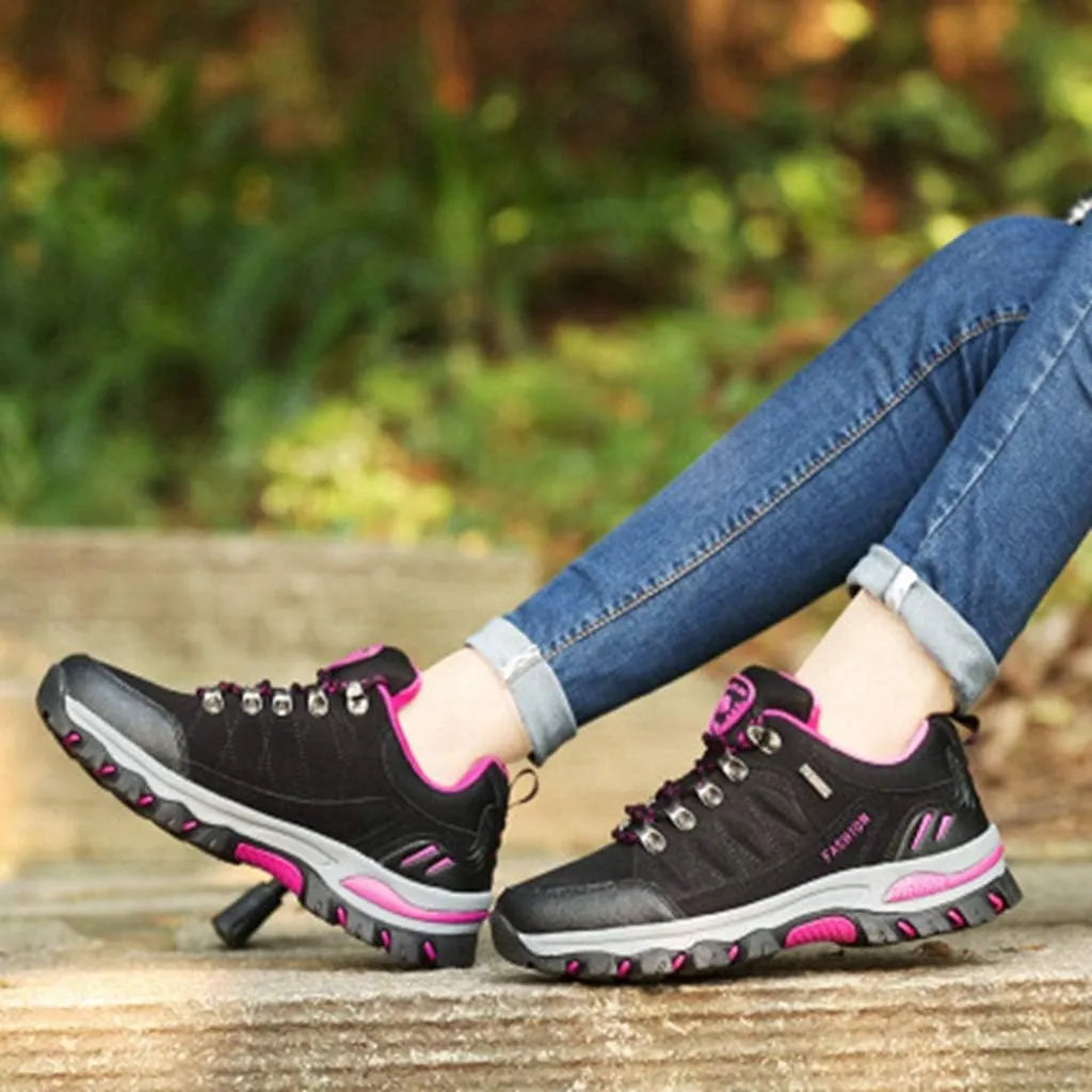 MIOKE Women's Casual Walking Running Sport Shoes Waterproof Non-Slip Trail Backpacking Outdoor Hiking Shoes