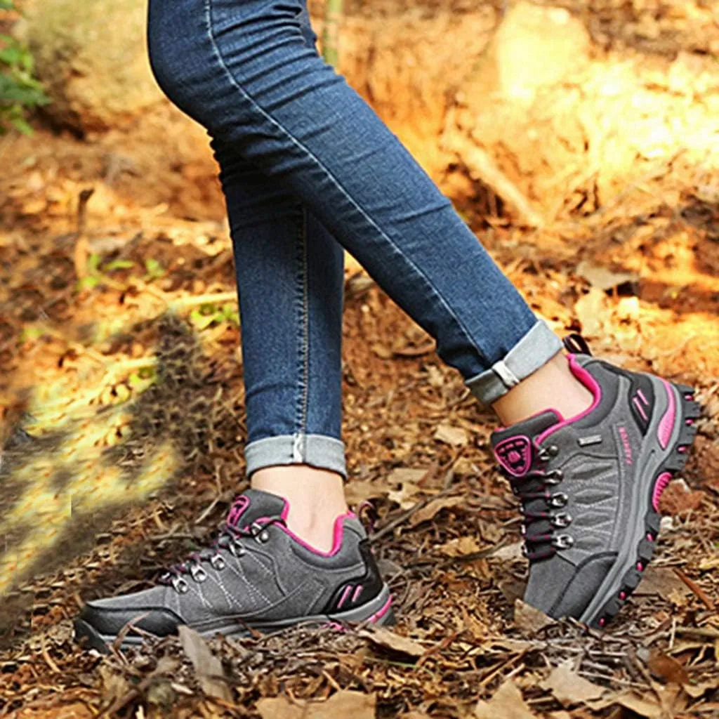MIOKE Women's Casual Walking Running Sport Shoes Waterproof Non-Slip Trail Backpacking Outdoor Hiking Shoes