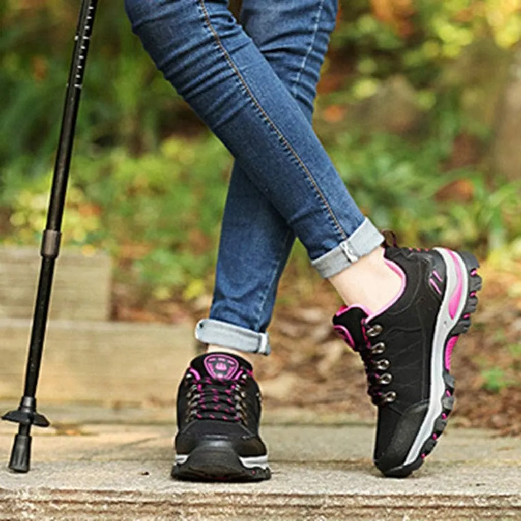 MIOKE Women's Casual Walking Running Sport Shoes Waterproof Non-Slip Trail Backpacking Outdoor Hiking Shoes