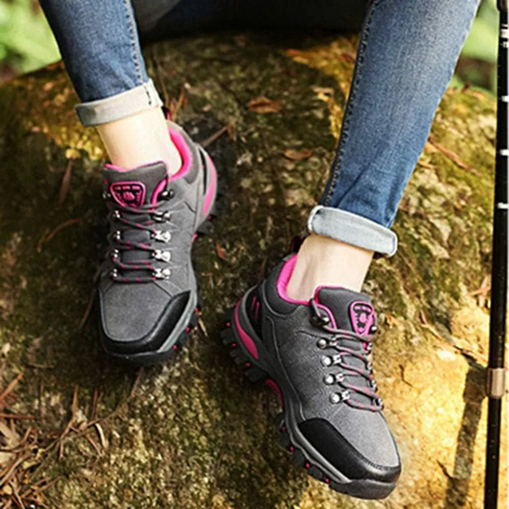 MIOKE Women's Casual Walking Running Sport Shoes Waterproof Non-Slip Trail Backpacking Outdoor Hiking Shoes