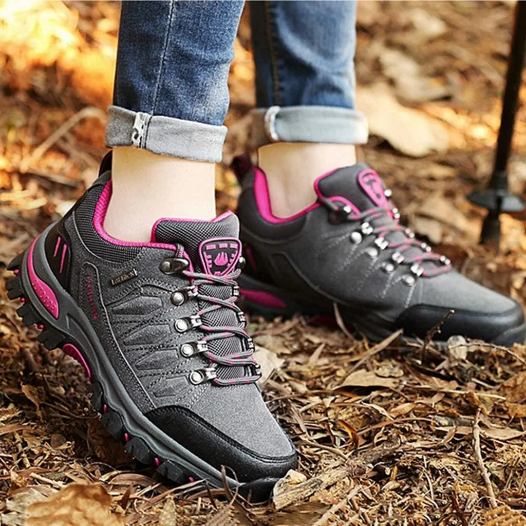 MIOKE Women's Casual Walking Running Sport Shoes Waterproof Non-Slip Trail Backpacking Outdoor Hiking Shoes