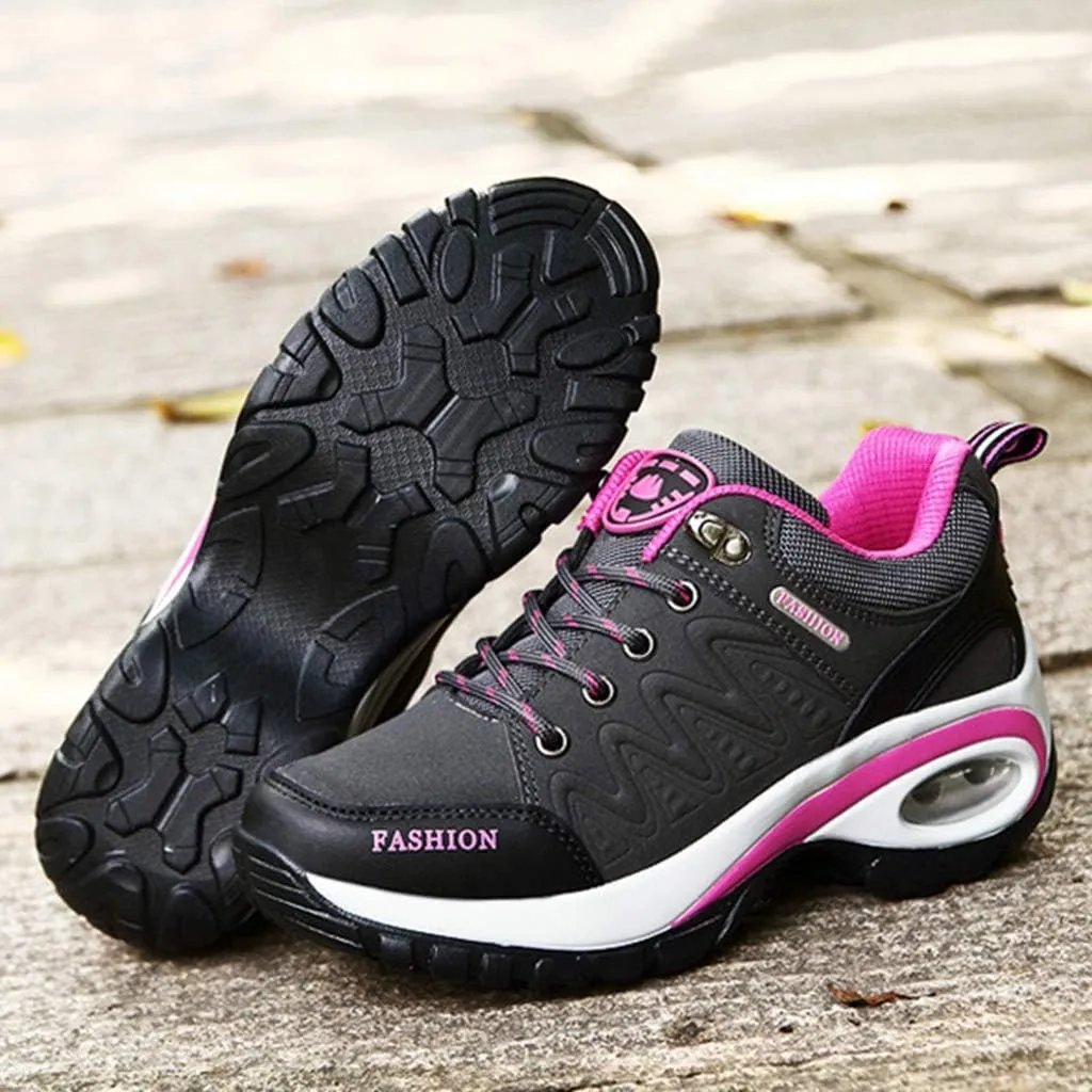 MIOKE Women's Outdoor Running Sport Shoes Waterproof Non-Slip Casual Trail Backpacking Climbing Hiking Shoes