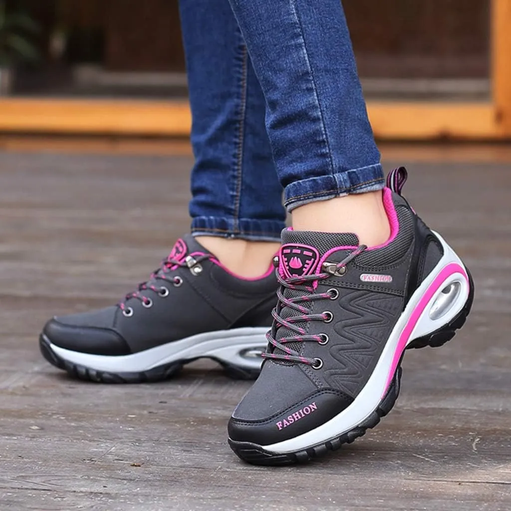 MIOKE Women's Outdoor Running Sport Shoes Waterproof Non-Slip Casual Trail Backpacking Climbing Hiking Shoes
