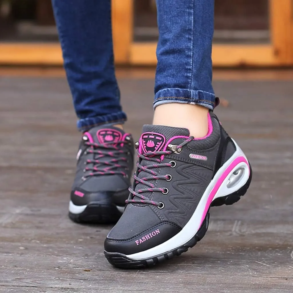 MIOKE Women's Outdoor Running Sport Shoes Waterproof Non-Slip Casual Trail Backpacking Climbing Hiking Shoes