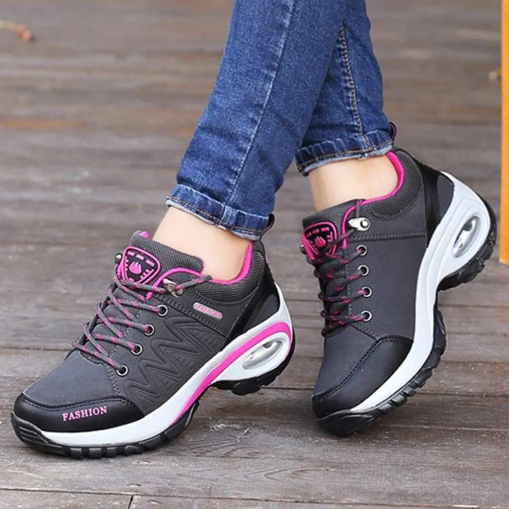 MIOKE Women's Outdoor Running Sport Shoes Waterproof Non-Slip Casual Trail Backpacking Climbing Hiking Shoes