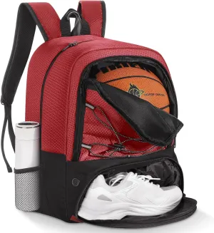 MoKo Basketball Bag Backpack, Soccer Backpack for Men & Women with Separate Ball and Shoes Compartments