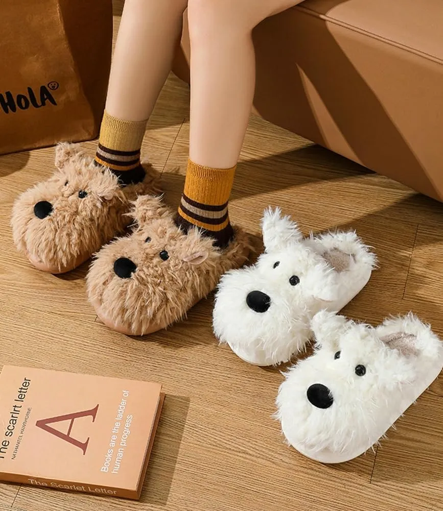 Molodo Slippers for Women Animal Slippers Funny Slippers Dog Slippers Fuzzy Slippers Cute House Slippers Warm Indoor Outdoor Shoes