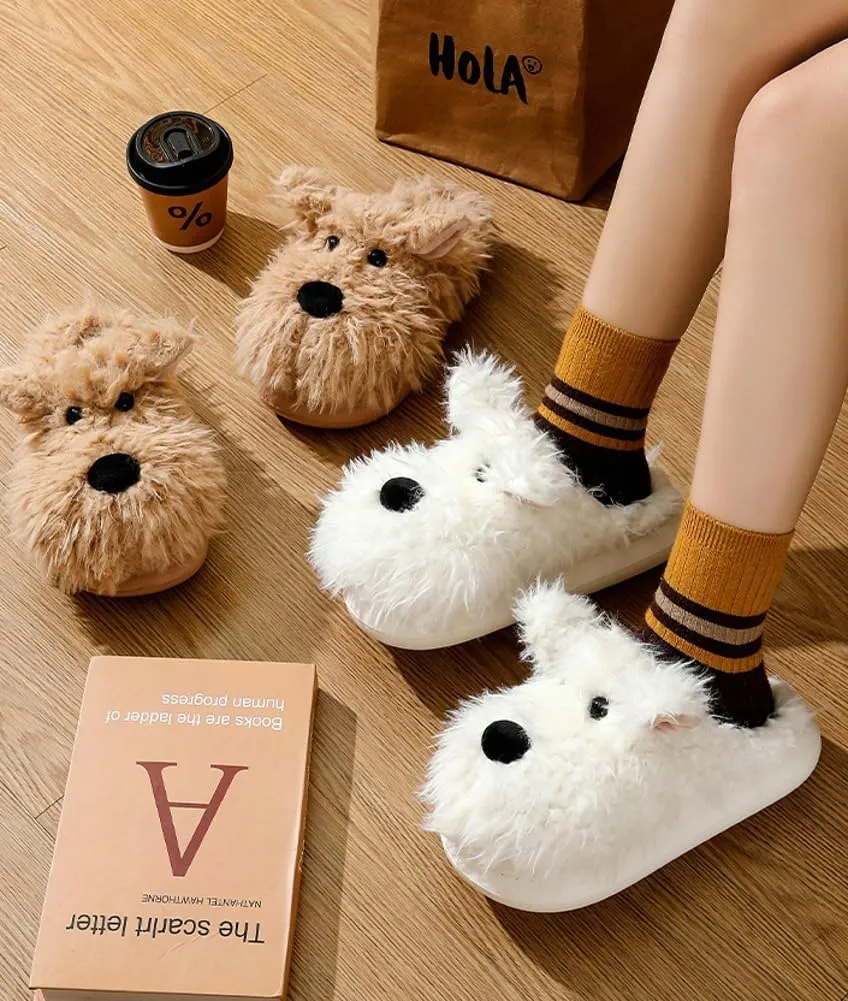 Molodo Slippers for Women Animal Slippers Funny Slippers Dog Slippers Fuzzy Slippers Cute House Slippers Warm Indoor Outdoor Shoes