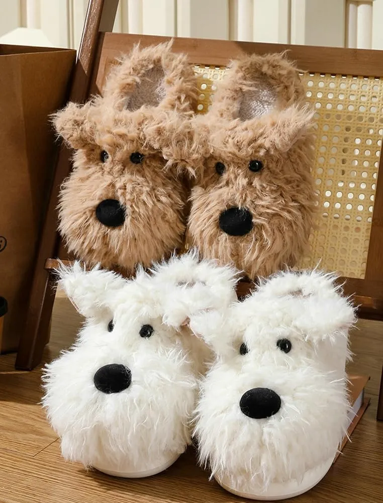 Molodo Slippers for Women Animal Slippers Funny Slippers Dog Slippers Fuzzy Slippers Cute House Slippers Warm Indoor Outdoor Shoes