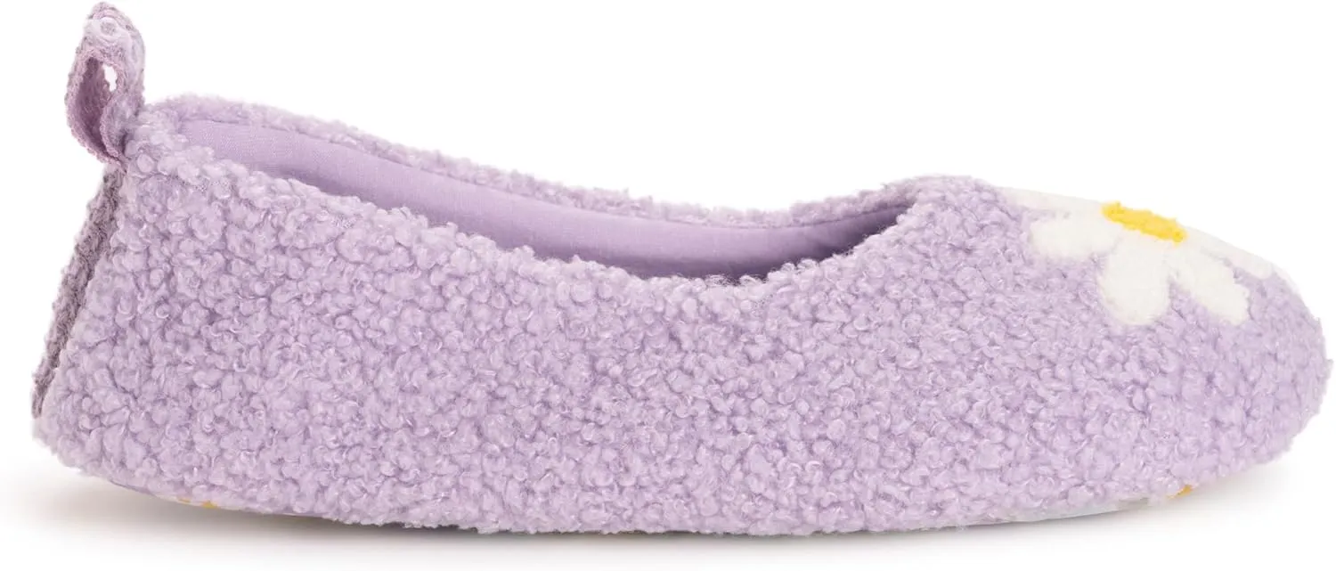 MUK LUKS Women's Cozy Ballerina Slipper with Sherpa Lining