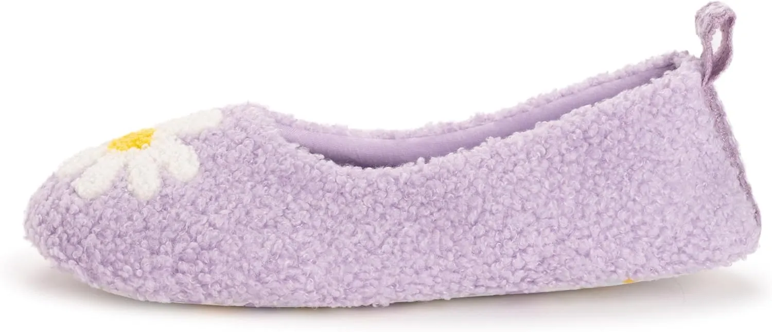 MUK LUKS Women's Cozy Ballerina Slipper with Sherpa Lining