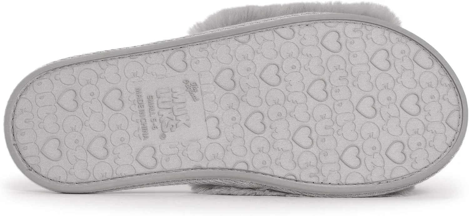 MUK LUKS Women's Sariah Slide Slipper-Snow White