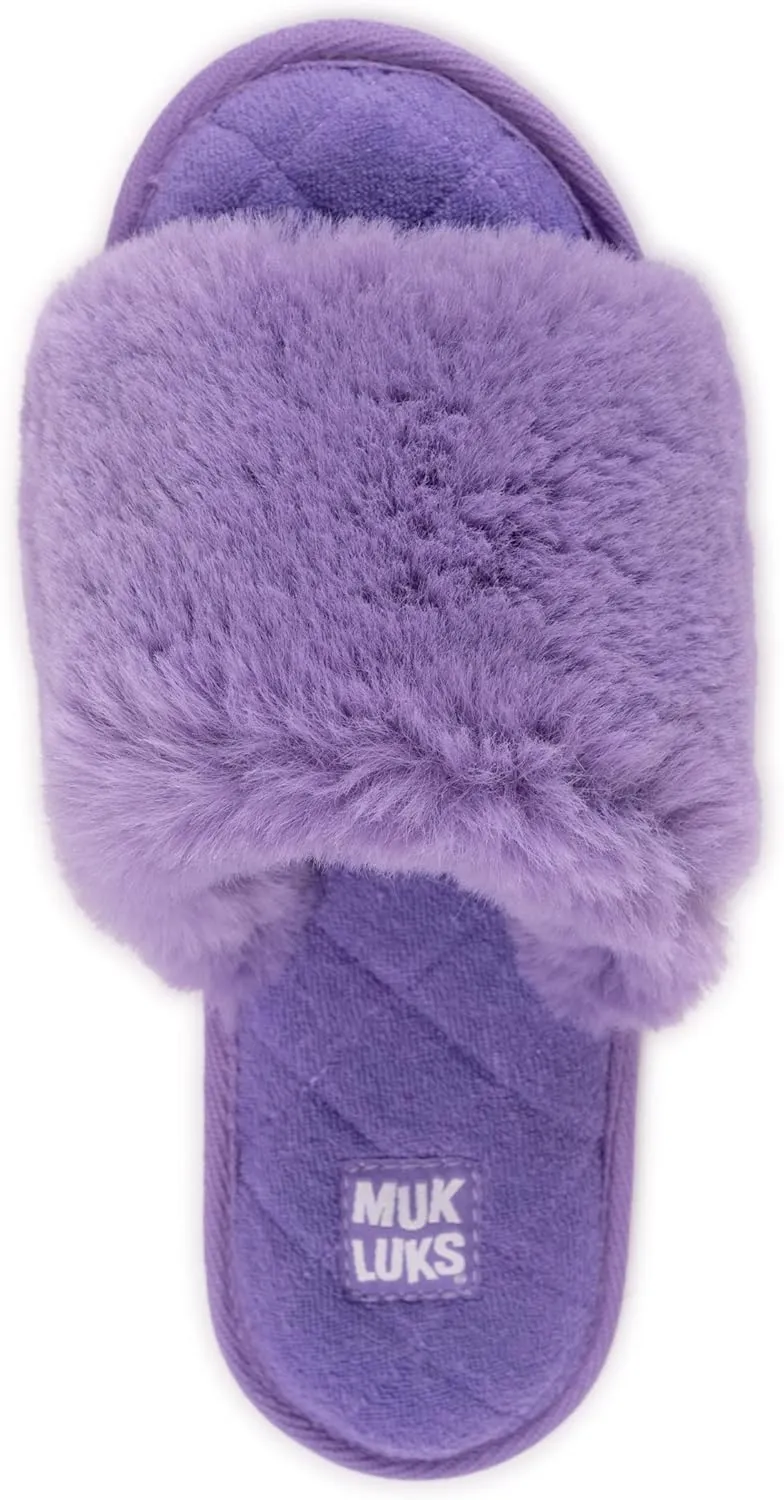 MUK LUKS Women's Sariah Slide Slipper-Snow White
