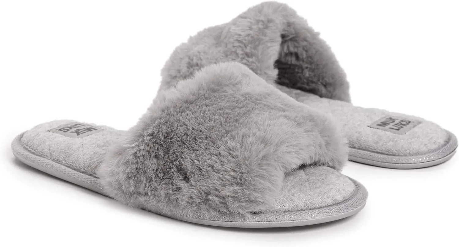 MUK LUKS Women's Sariah Slide Slipper-Snow White