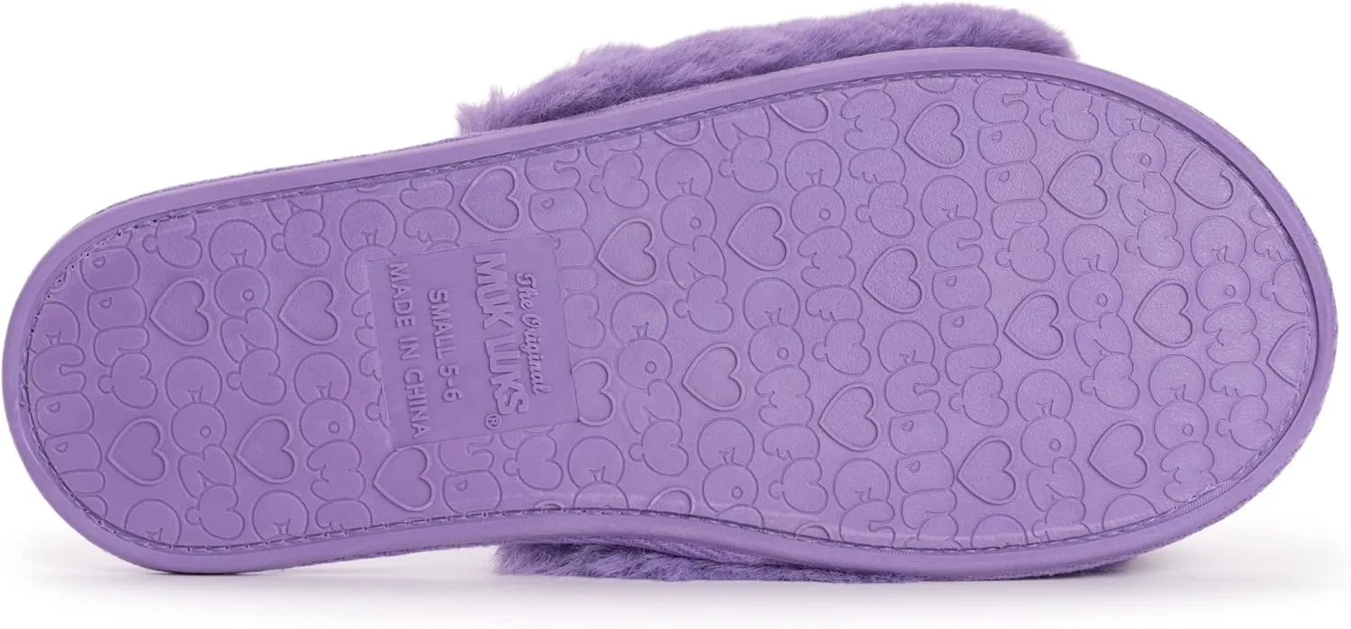 MUK LUKS Women's Sariah Slide Slipper-Snow White