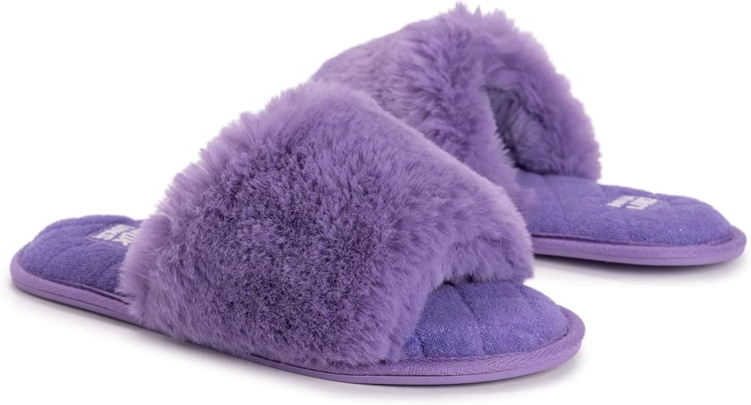 MUK LUKS Women's Sariah Slide Slipper-Snow White