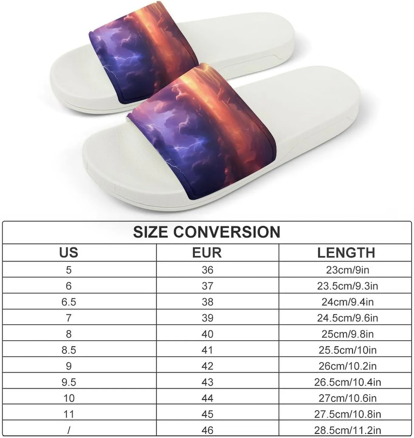 Nature Landscape Purple Thunder Storm Open Toe Slippers for Women And Men Non Slip Shower Slippers Home Slippers